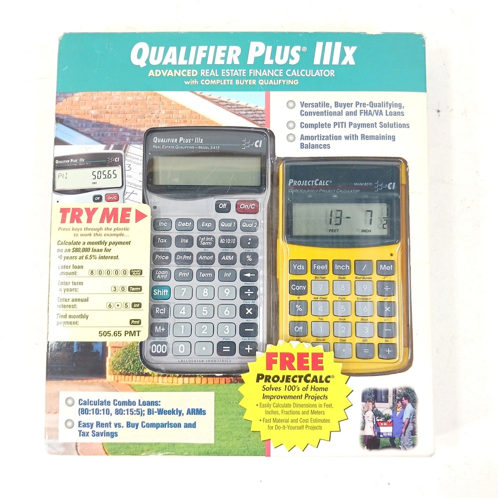 Calculated Industries Qualifier Plus IIIx 3415 Real Estate Calculator ProjectCal
